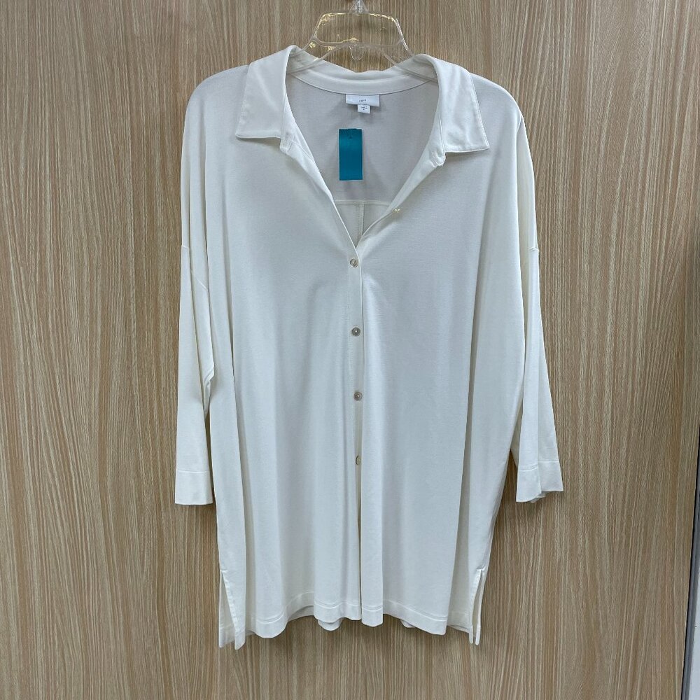 J. Jill White Button Up Top Size XL